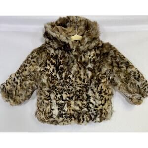 Girl's Adrienne Landau dyed rabbit fur jacket Size 2/3